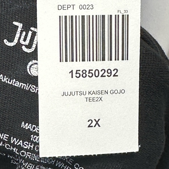 Hot Topic JuJuTsu Kaisen Gojo Short Sleeve Crew Neck T-Shirt - Black - size XXL - Picture 5 of 5